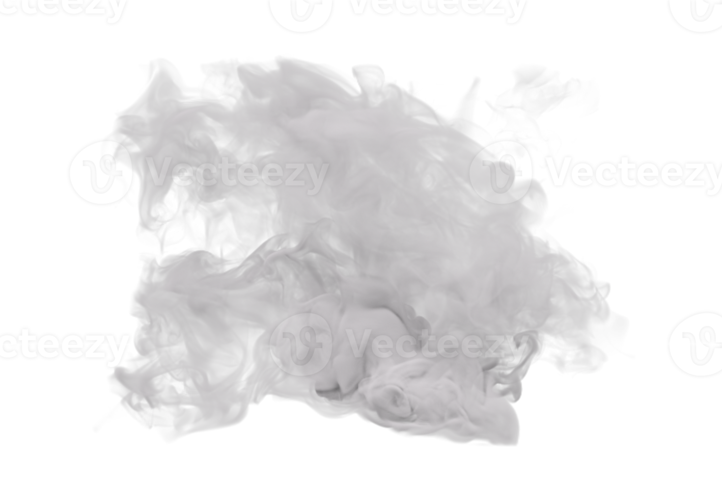 Steam and Smoke isolated. 3d render png