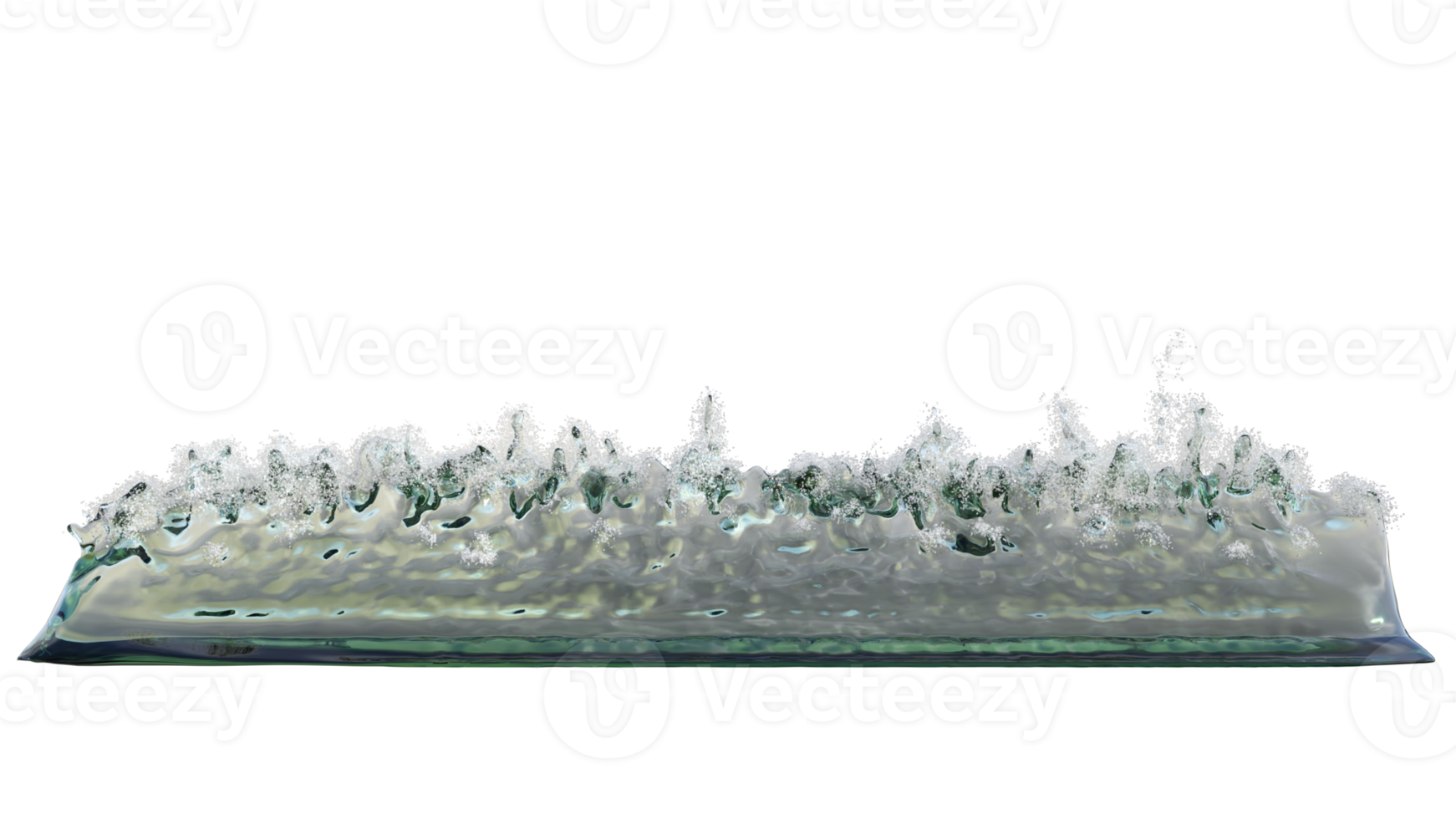 Wasser Welle Oberfläche Wellen isoliert. 3d machen png