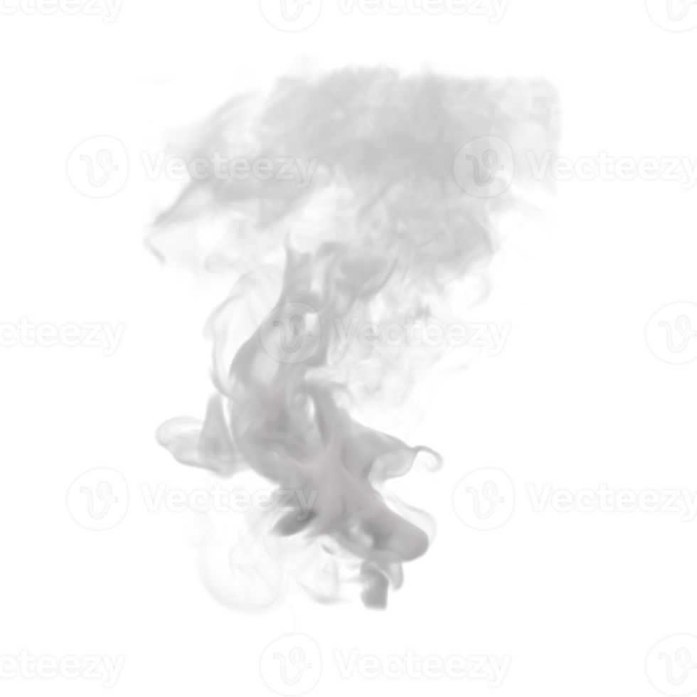 Steam and Smoke isolated. 3d render png
