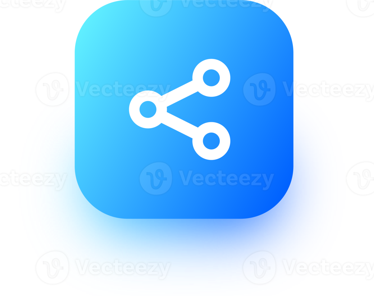 Share icons in square gradient colors. sharing link signs illustration. png