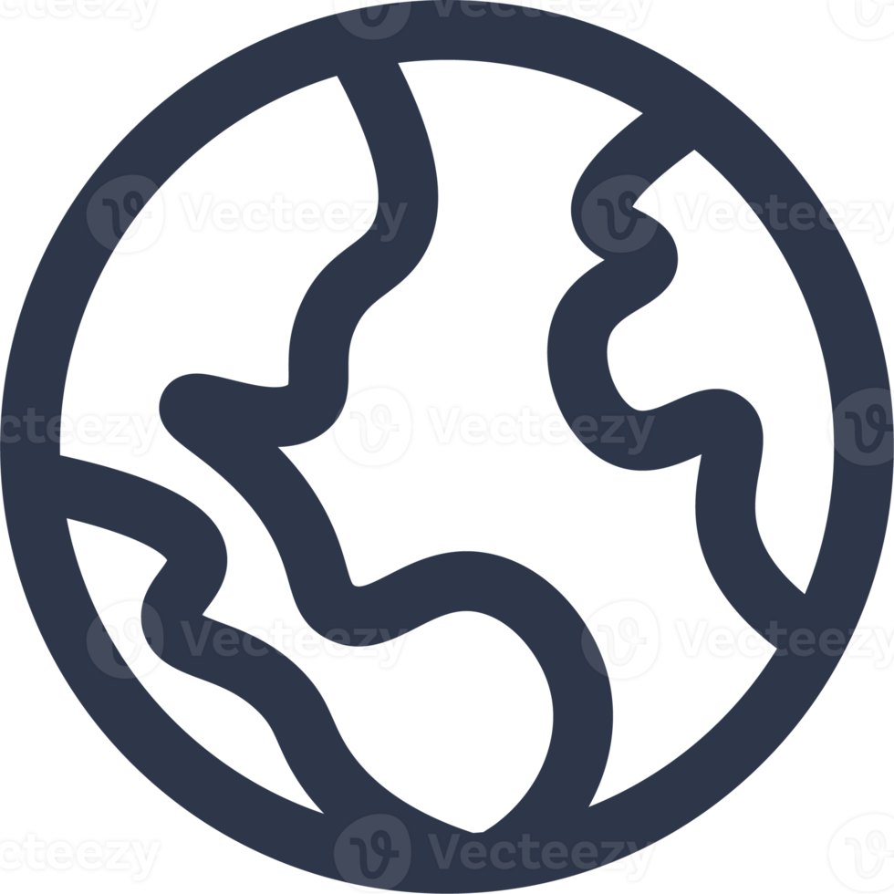 Globe icon in black colors. World signs illustration. png