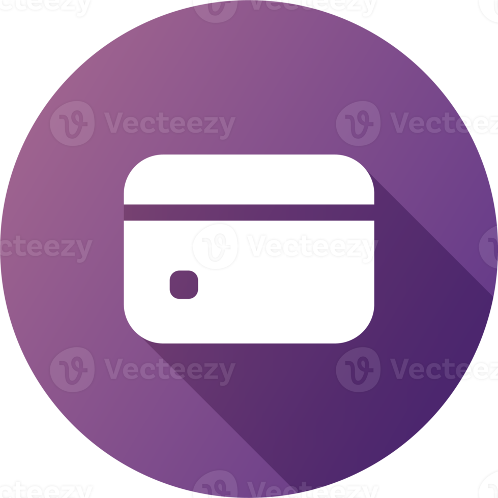 Credit card icon in flat design style. Payment card signs illustration. png