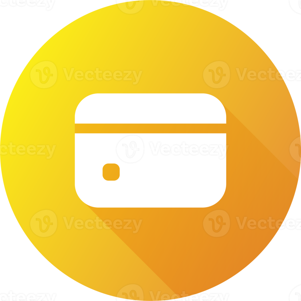 Credit card icon in flat design style. Payment card signs illustration. png