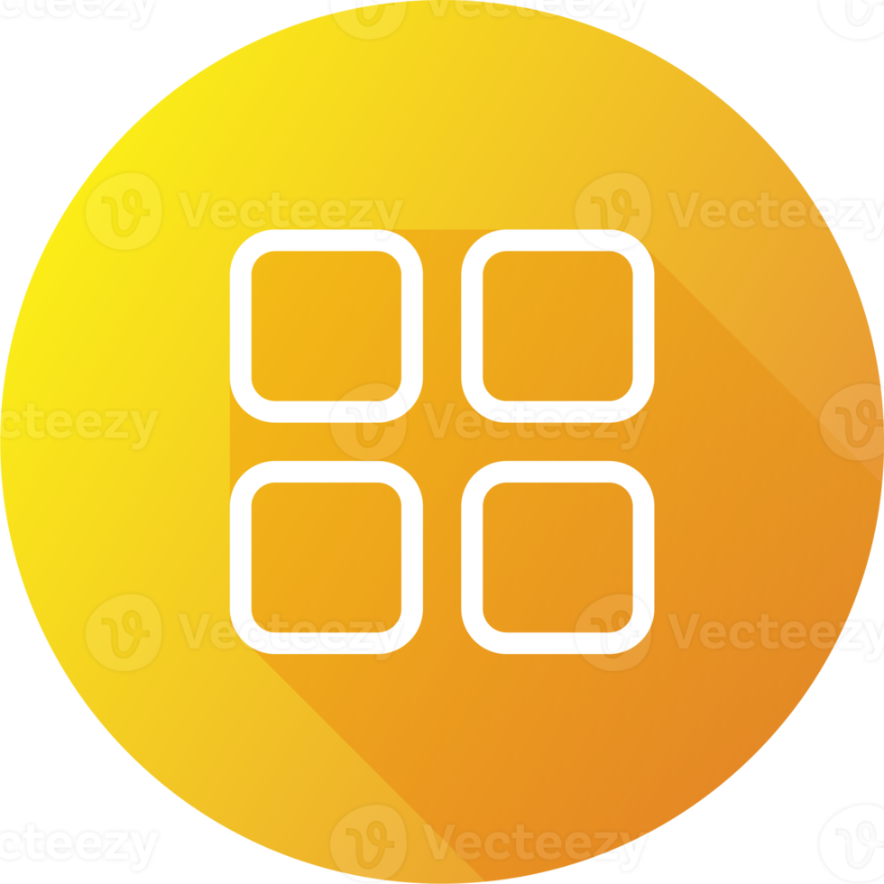 Main menu icon in flat design style. Application list signs illustration. png