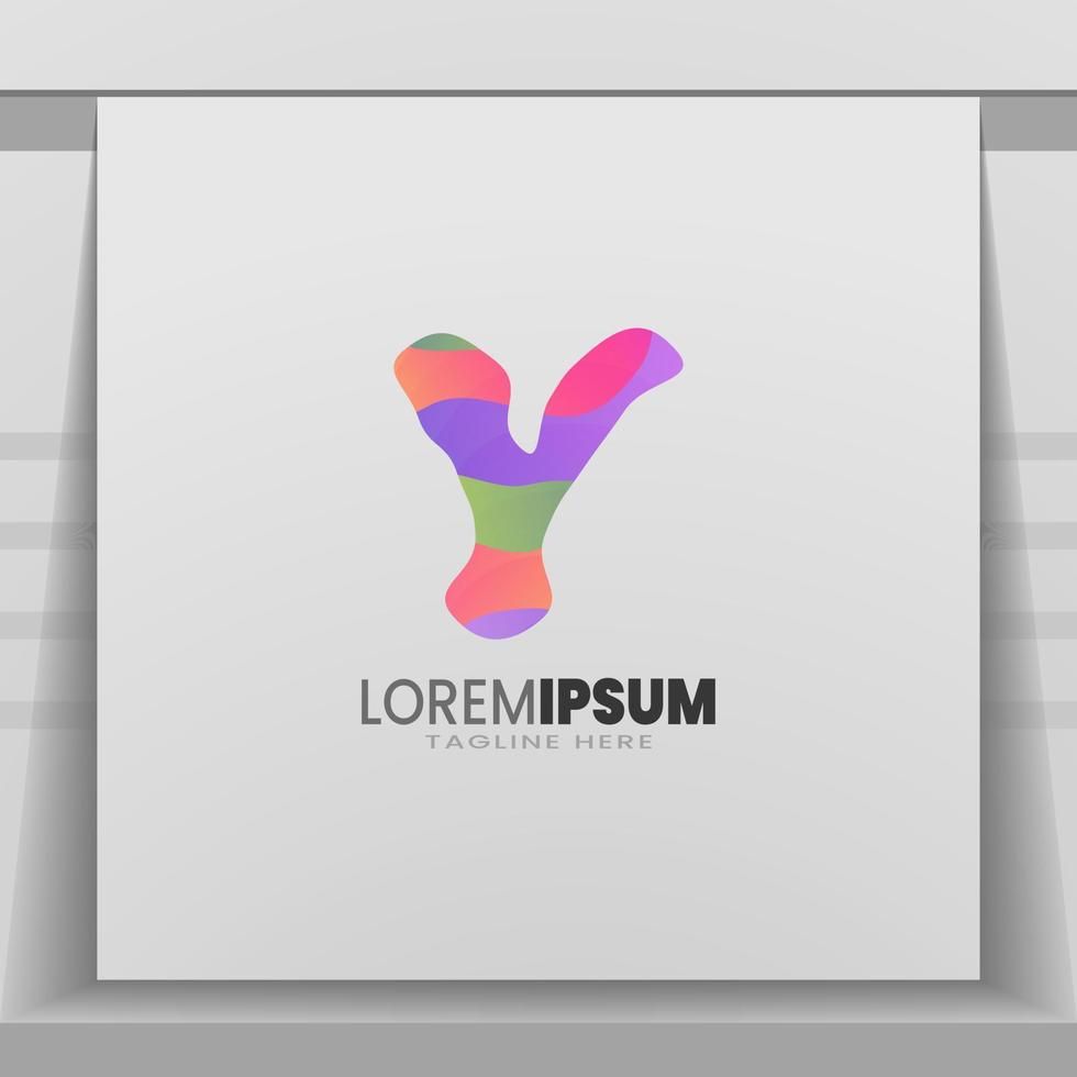 Letter Y logo icon design template elements. vector
