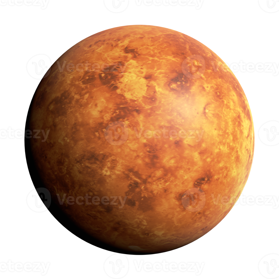 isolated realistic Venus surface illustration png