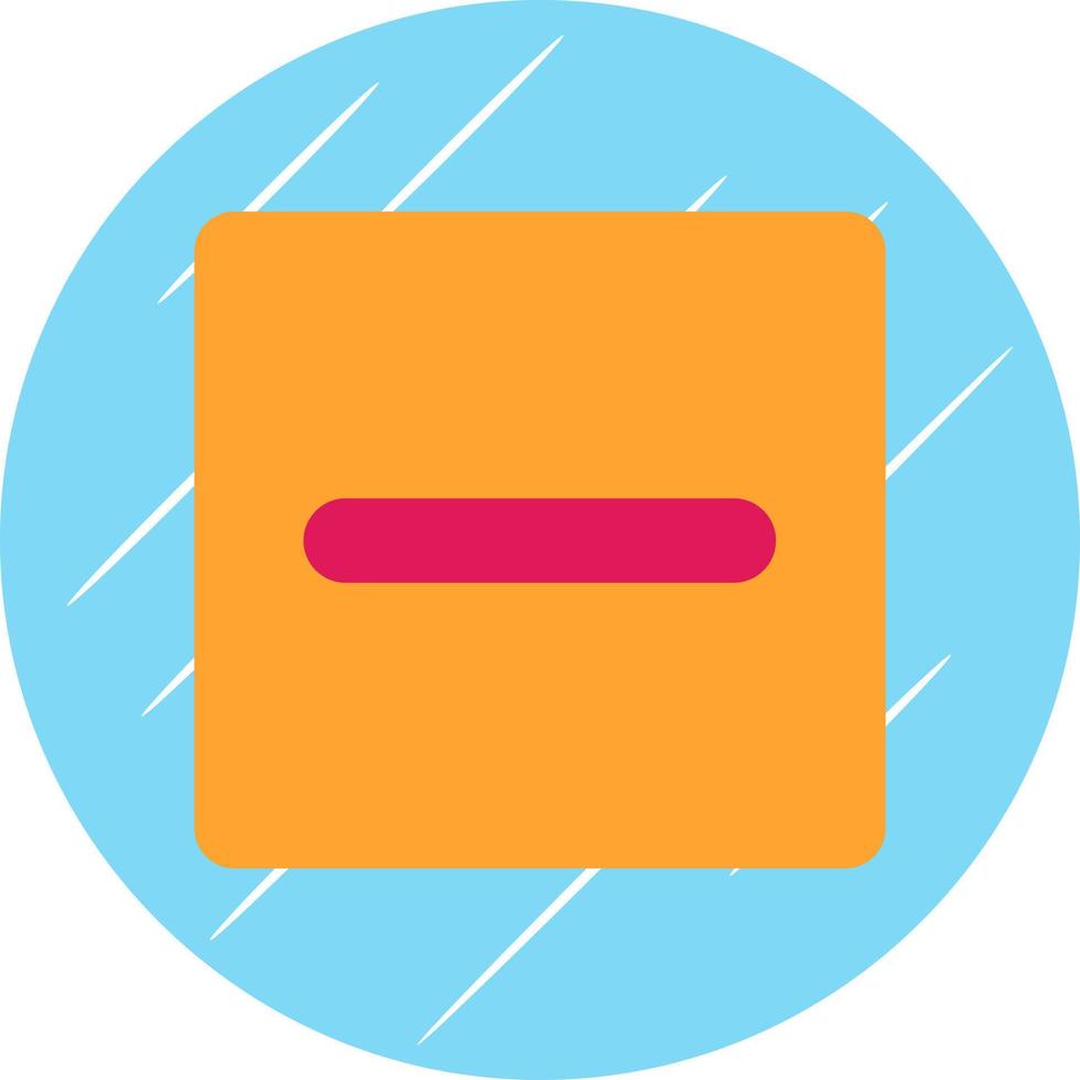 Minus Square Vector Icon Design