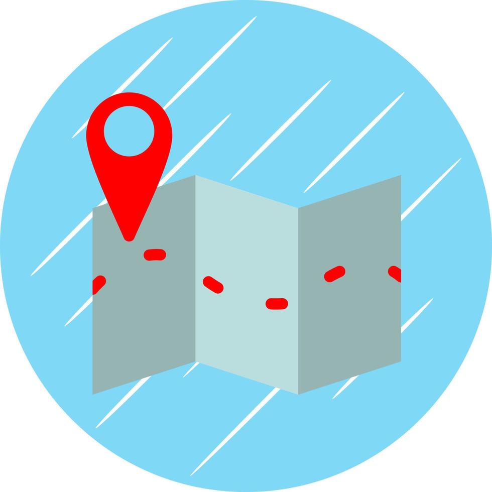 Map Marked Vector Icon Design