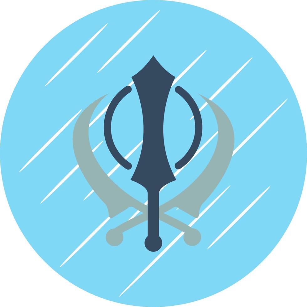 Khanda Vector Icon Design
