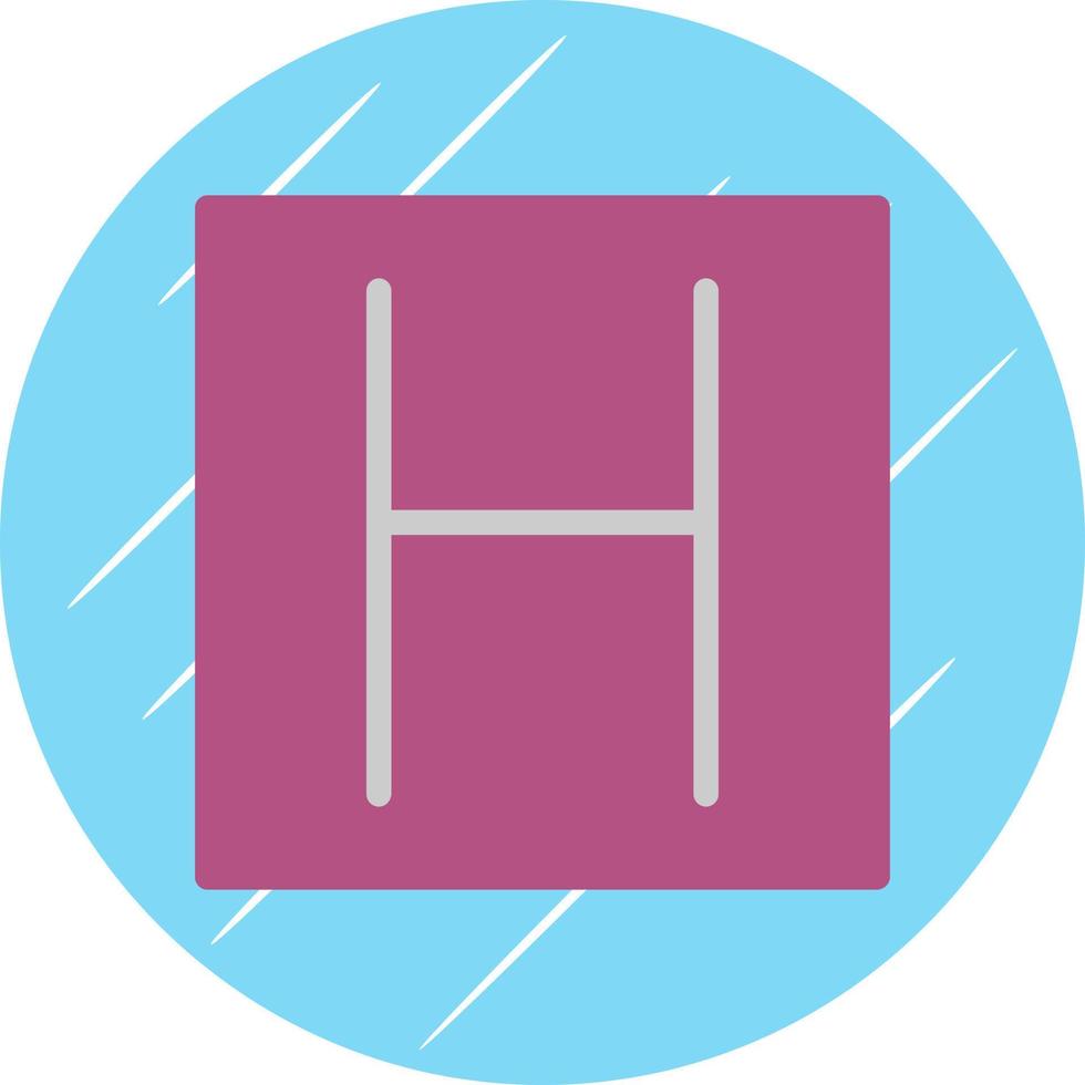 H Square Vector Icon Design