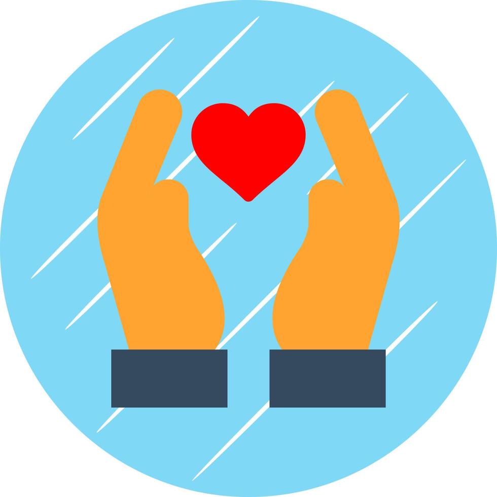 Hand Holding Heart Vector Icon Design