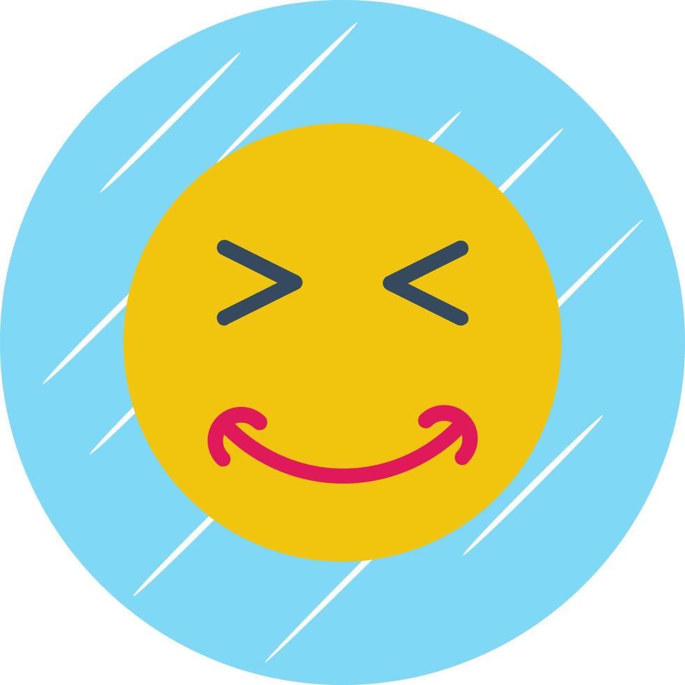 diseño de icono de vector de estrabismo de sonrisa