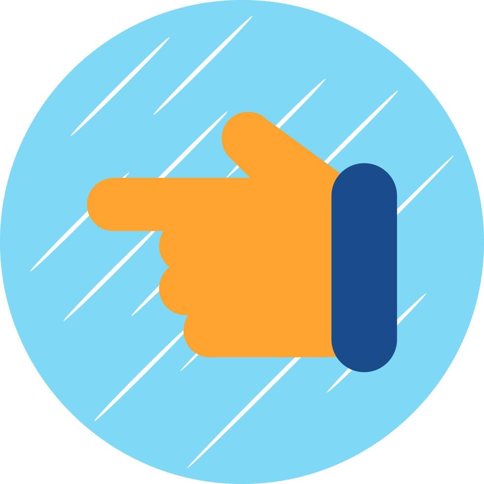 Hand Point Left Vector Icon Design