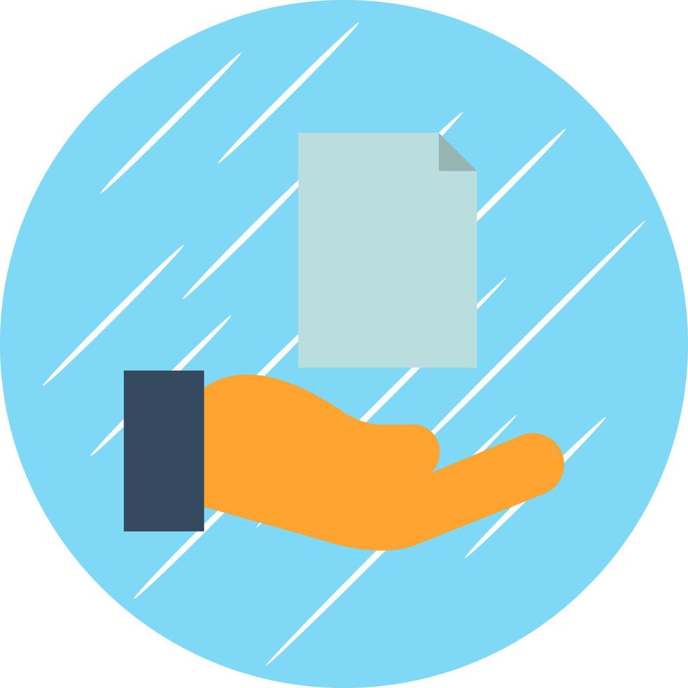 Hand Paper Vector Icon Design