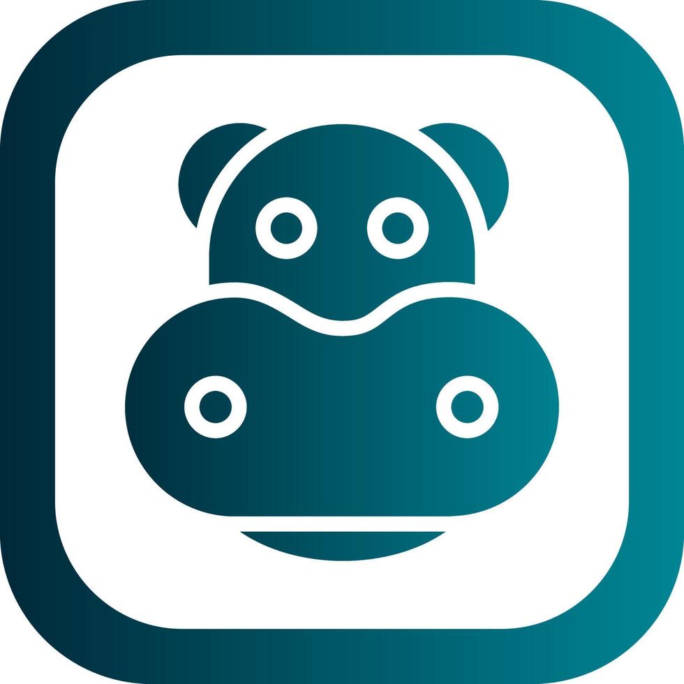 Hippo Vector Icon Design