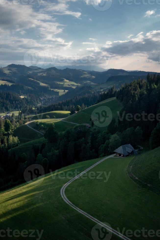 verde montaña paisaje desde Suiza foto