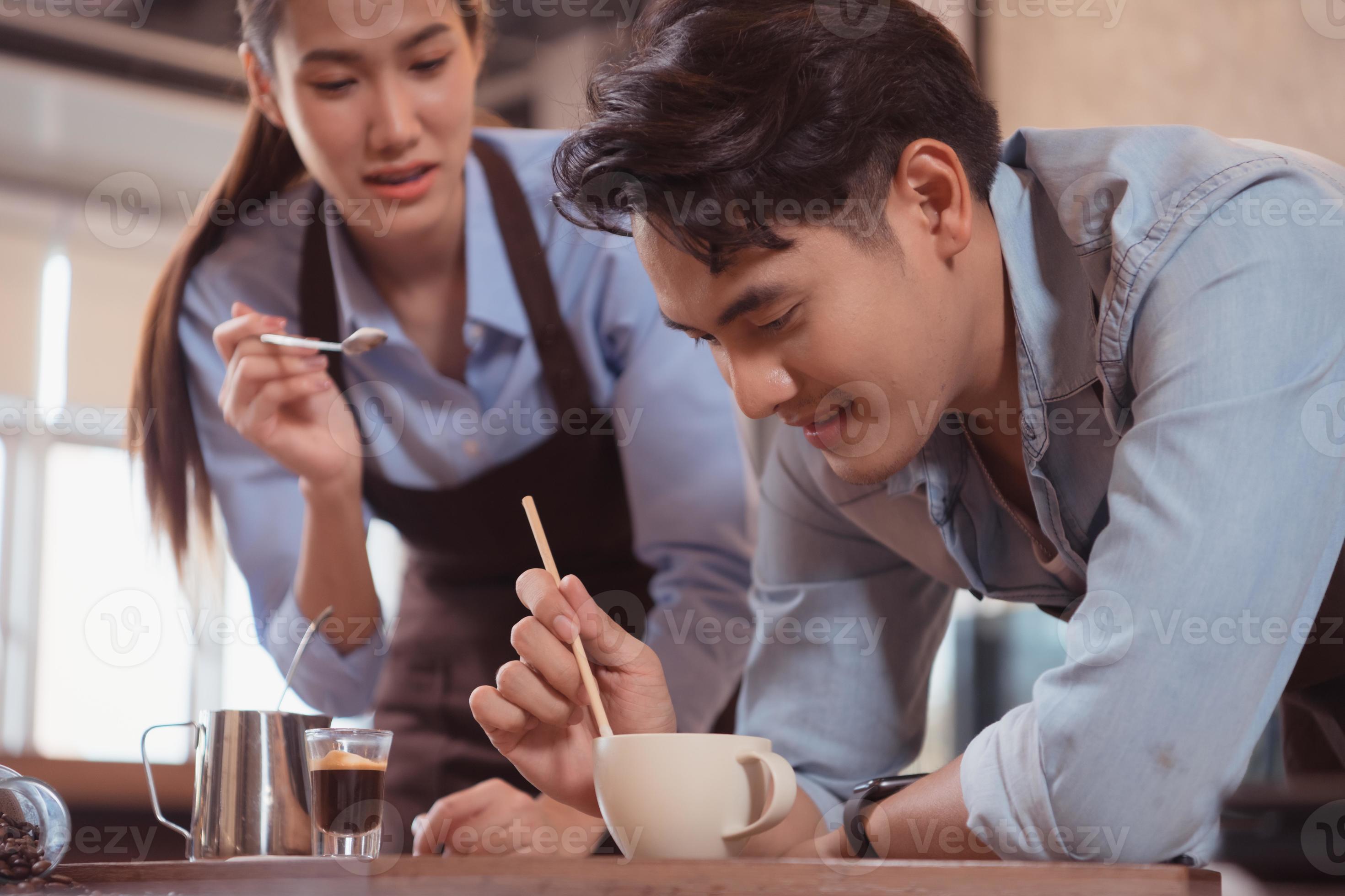 Before competing in the championship level coffee brewing competition