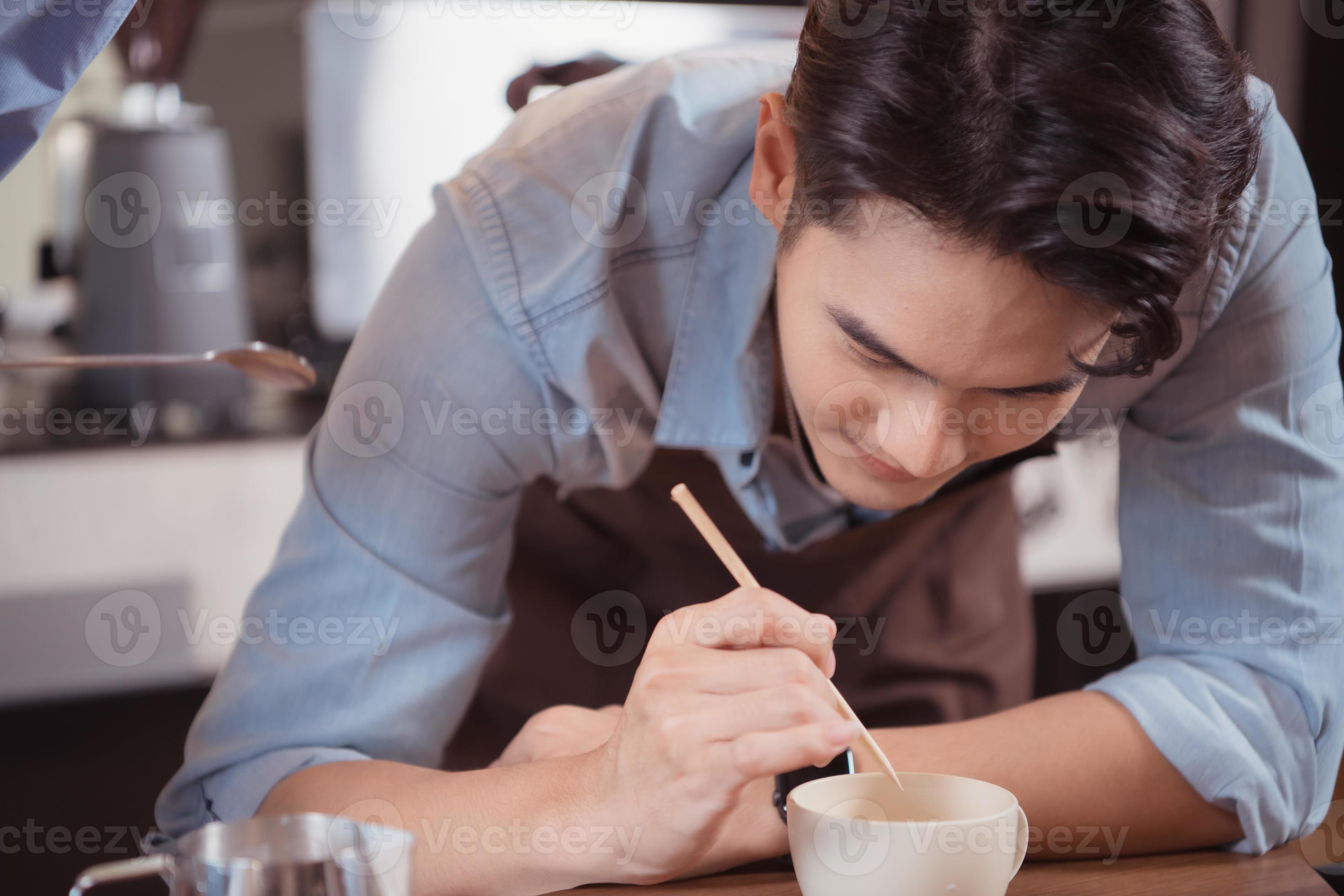 Before competing in the championship level coffee brewing competition