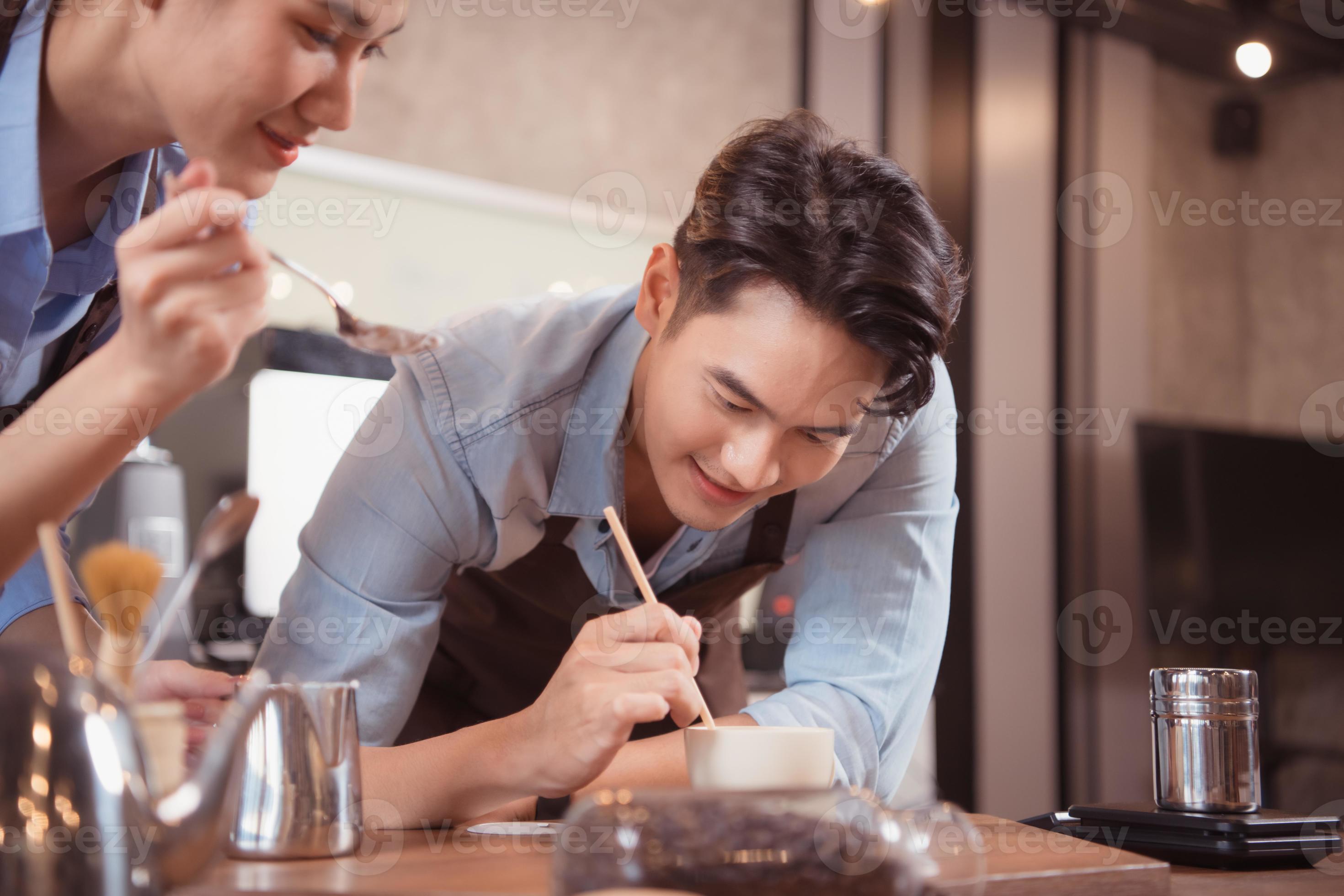 Before competing in the championship level coffee brewing competition