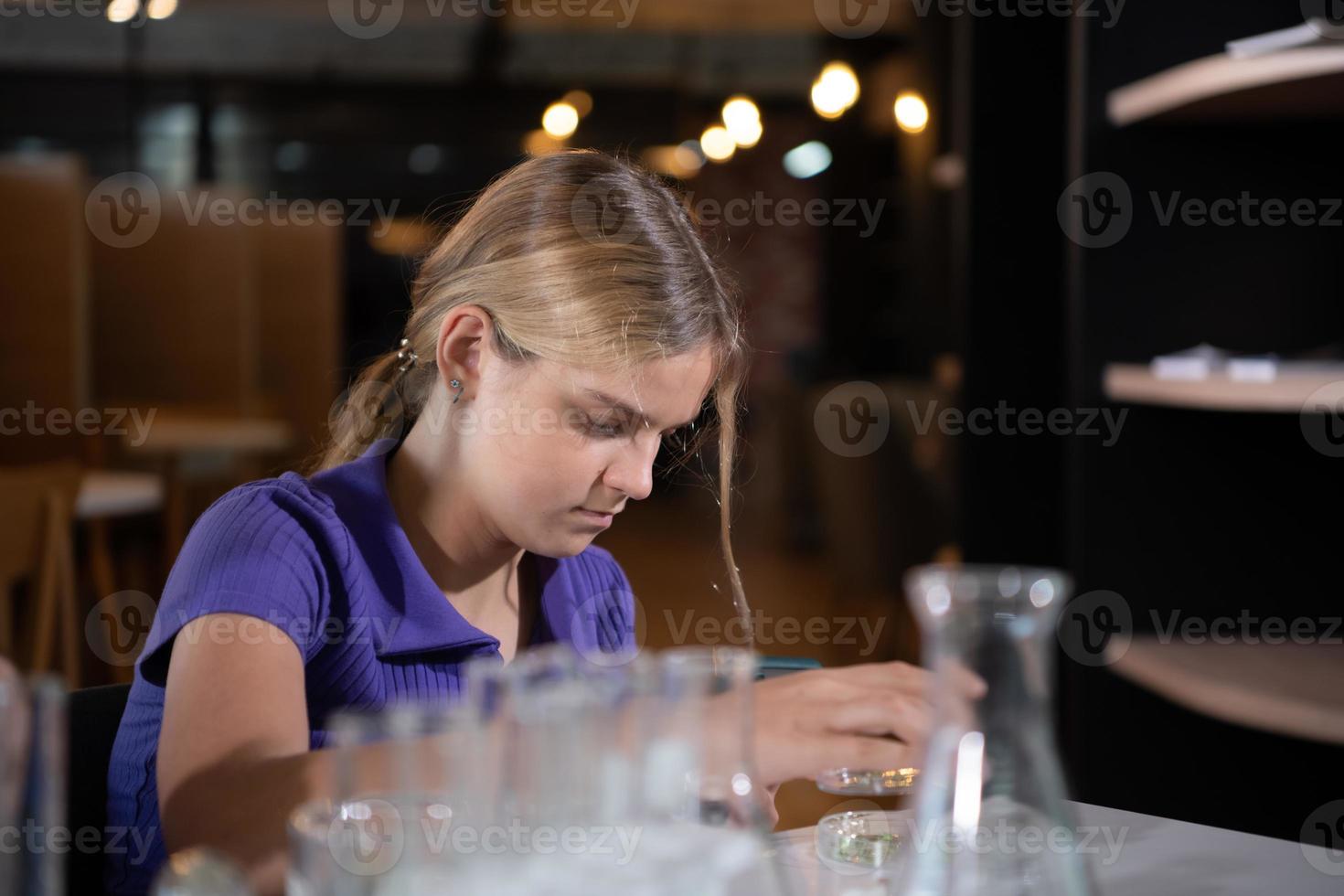 Science classroom helps students learn to observe, investigate and experiment about natural phenomena and then systematize results, principles, concepts and theories. photo