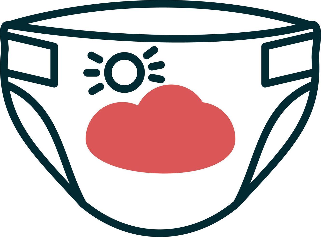 Baby diaper Vector Icon