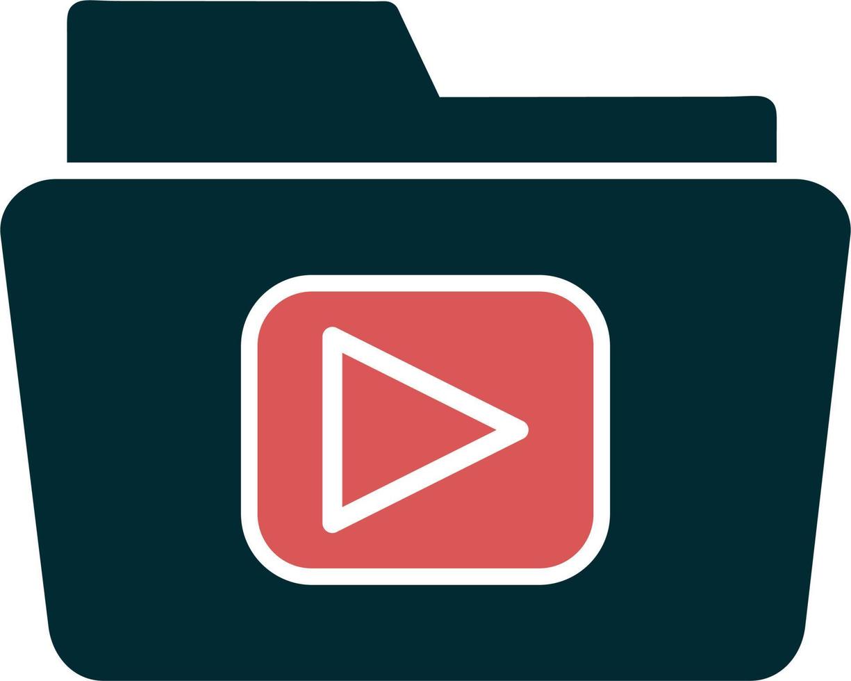 Video folder Vector Icon