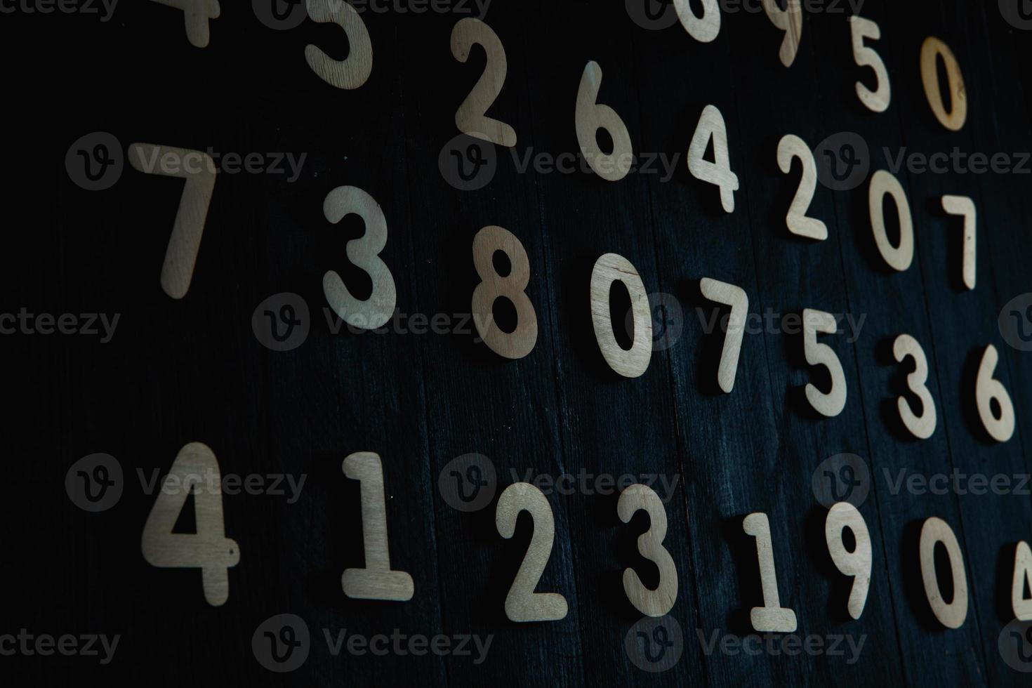 Digital background with numbers. Texture of random numbers figures. Economic Collapse or default concept. photo