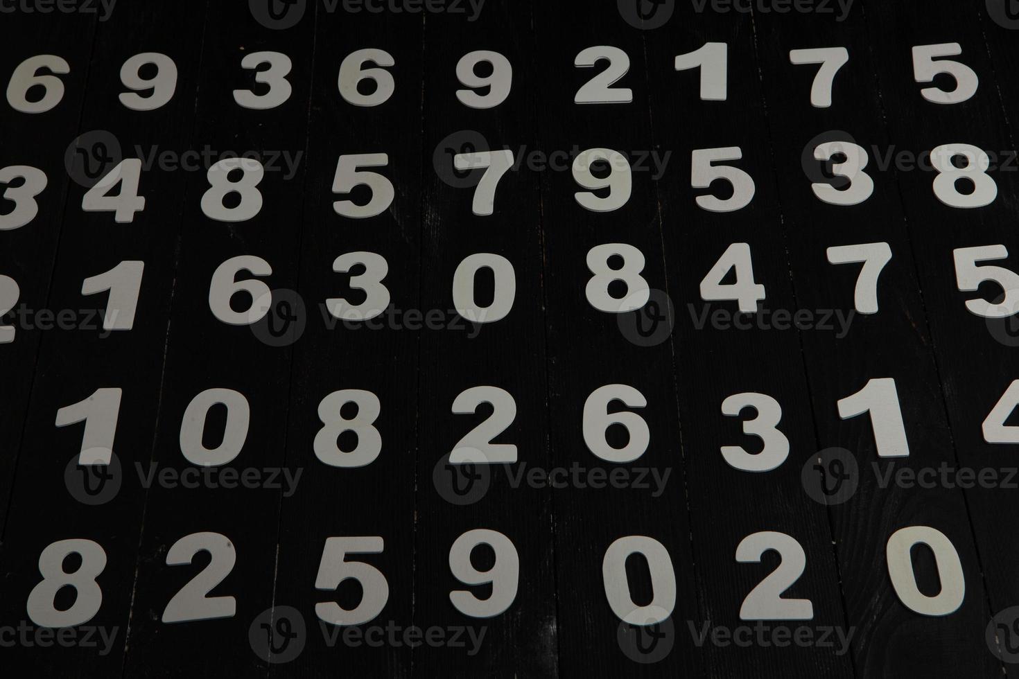 Digital background with numbers. Texture of random numbers figures. Economic Collapse or default concept. photo