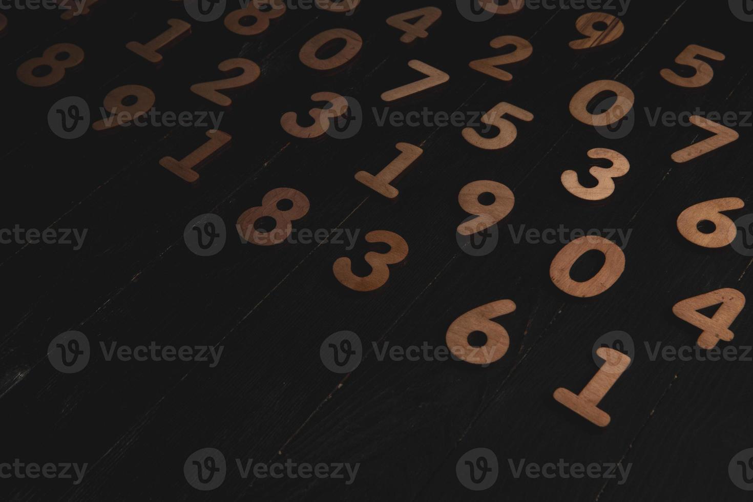 Digital background with numbers. Texture of random numbers figures. Economic Collapse or default concept. photo