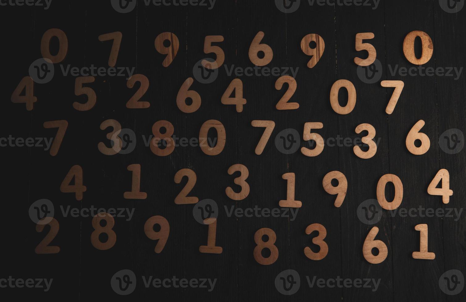 Digital background with numbers. Texture of random numbers figures. Economic Collapse or default concept. photo