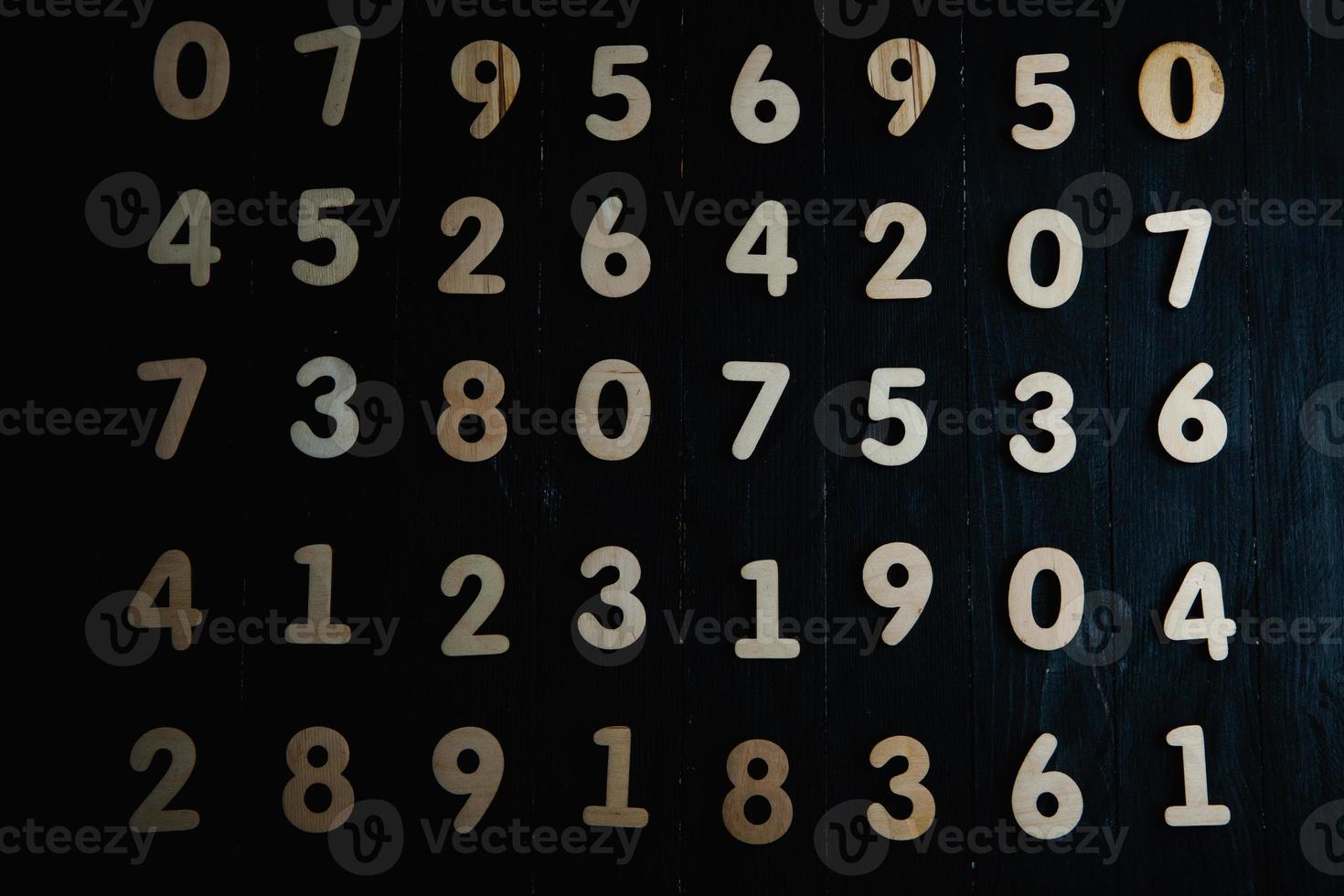 Digital background with numbers. Texture of random numbers figures. Economic Collapse or default concept. photo