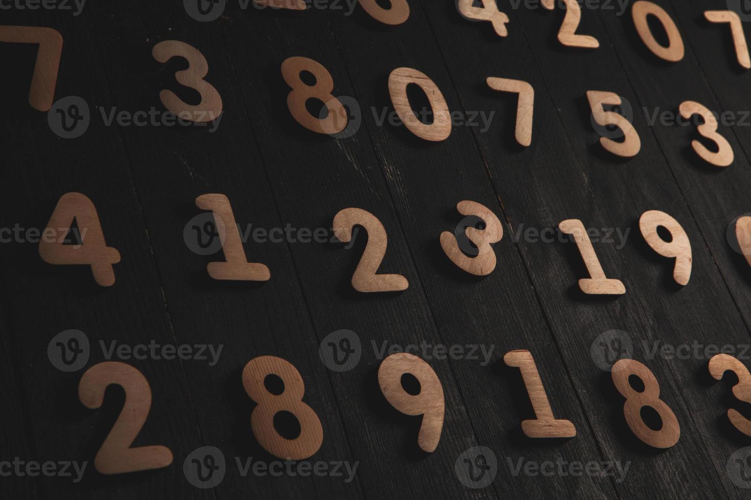 Digital background with numbers. Texture of random numbers figures. Economic Collapse or default concept. photo