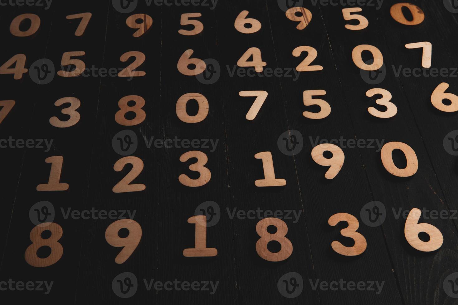 Digital background with numbers. Texture of random numbers figures. Economic Collapse or default concept. photo