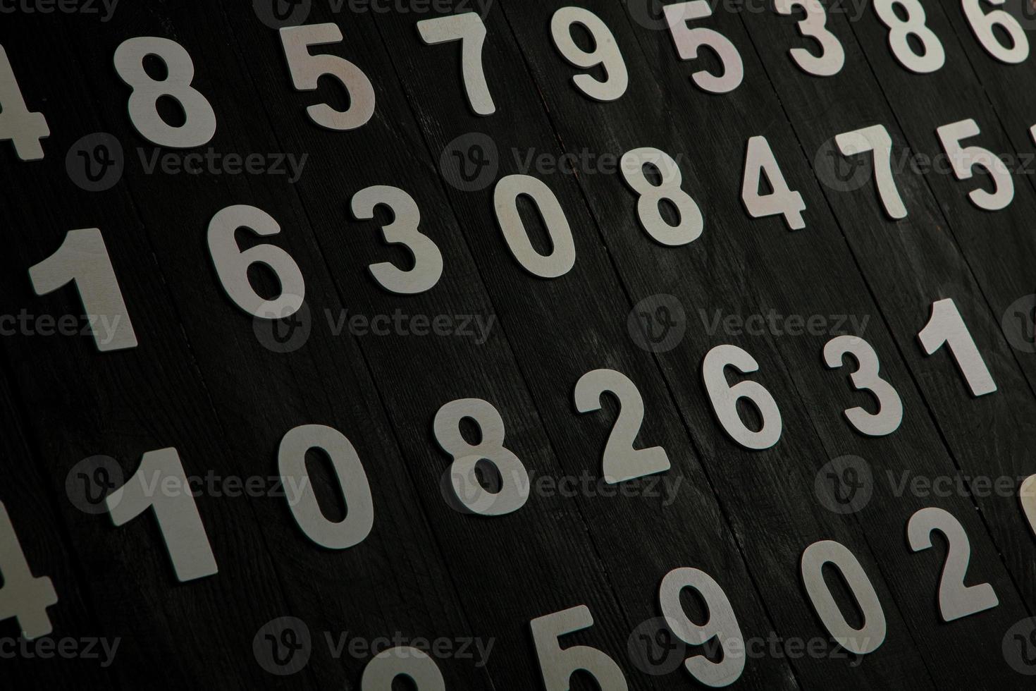 Digital background with numbers. Texture of random numbers figures. Economic Collapse or default concept. photo
