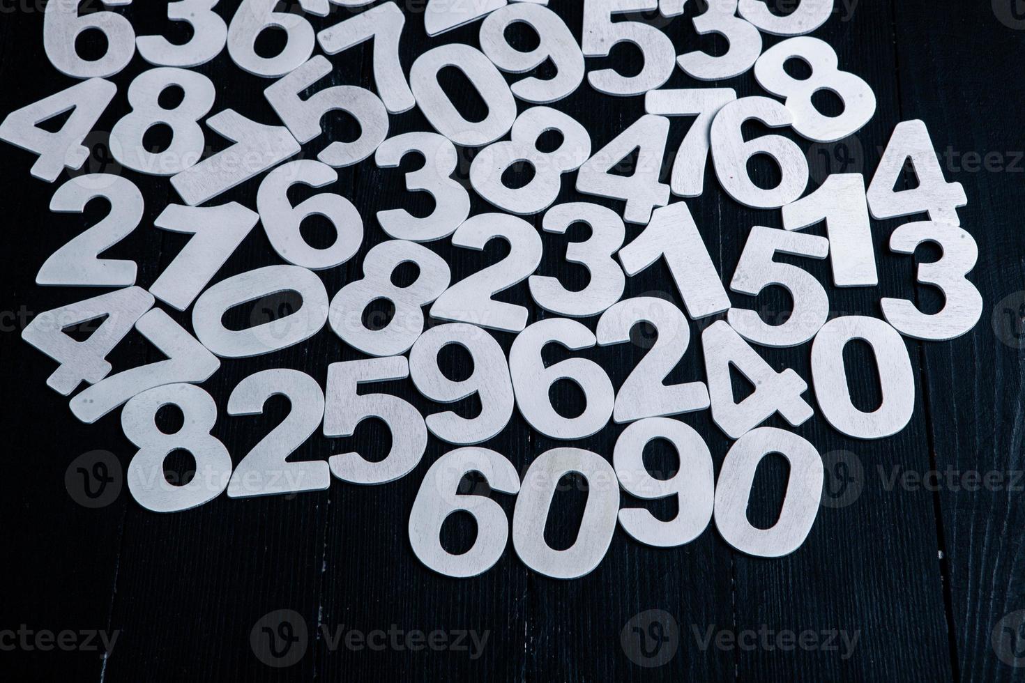 Digital background with numbers. Texture of random numbers figures. Economic Collapse or default concept. photo