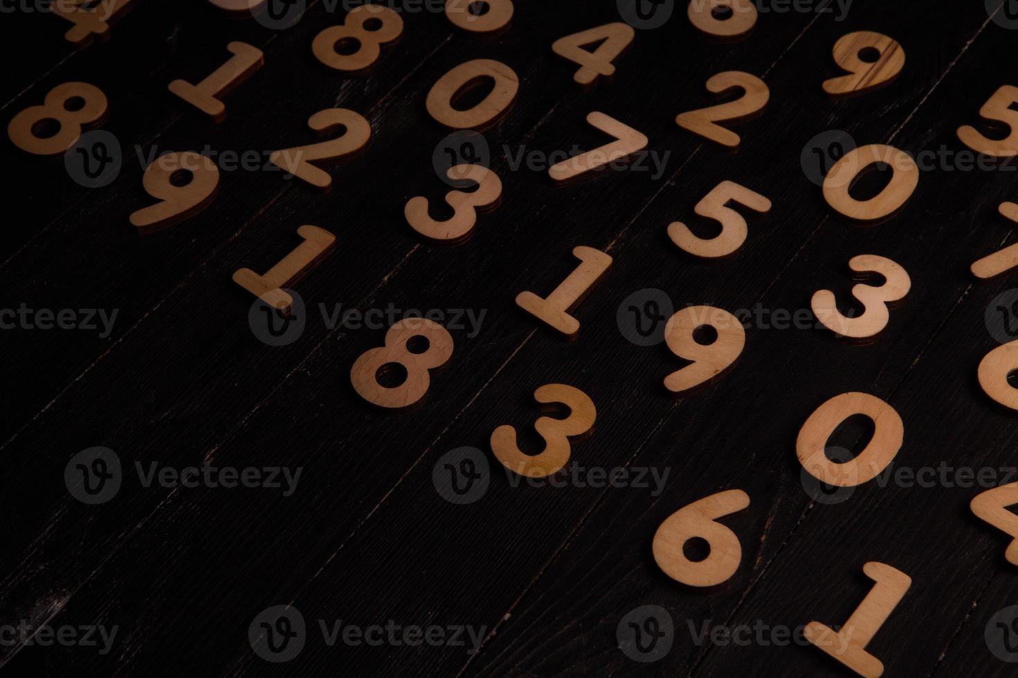 Digital background with numbers. Texture of random numbers figures. Economic Collapse or default concept. photo