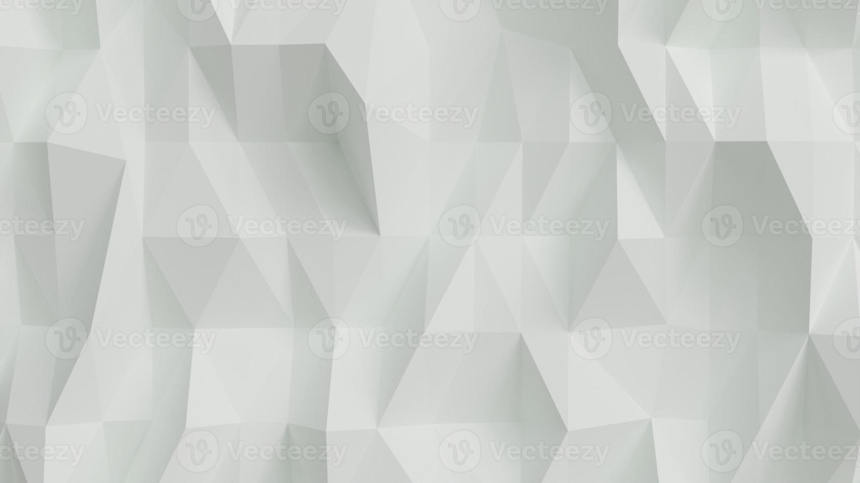 Abstract 3d white polygonal background 3D rendering. Copy space. photo