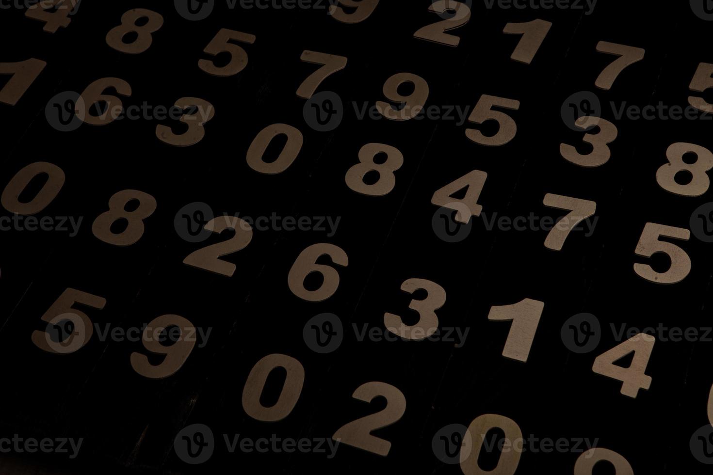 Digital background with numbers. Texture of random numbers figures. Economic Collapse or default concept. photo