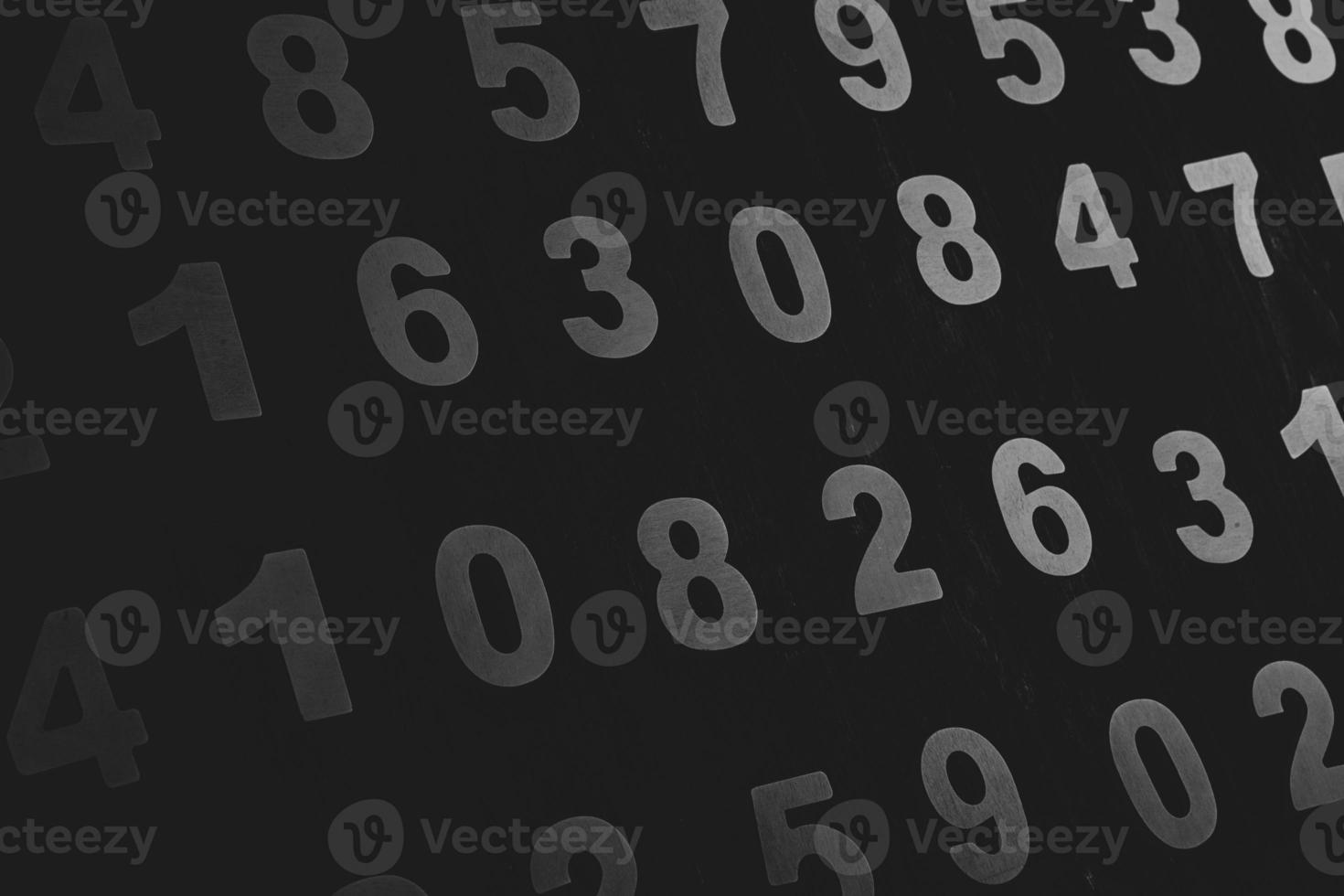 Digital background with numbers. Texture of random numbers figures. Economic Collapse or default concept. photo