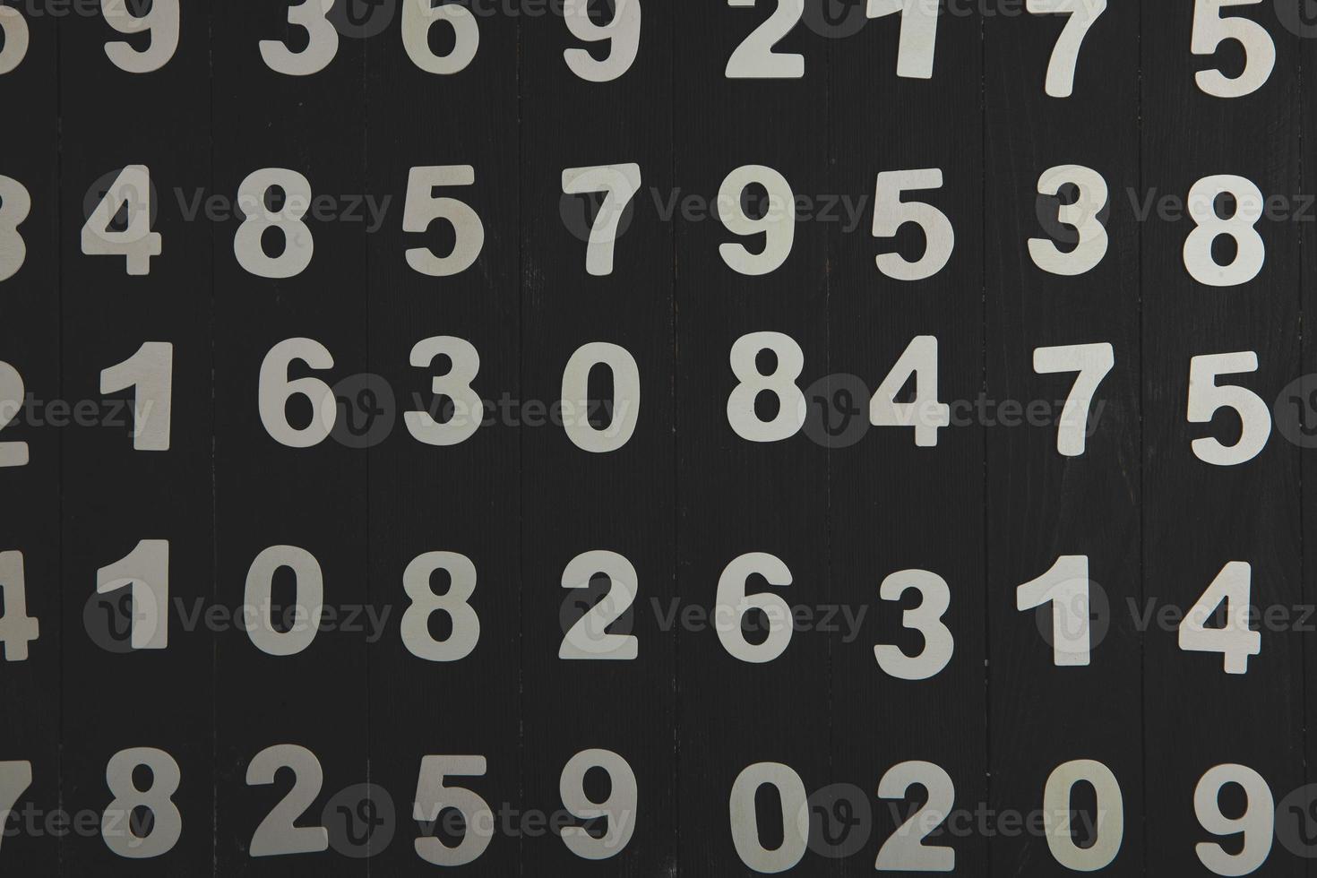 Digital background with numbers. Texture of random numbers figures. Economic Collapse or default concept. photo