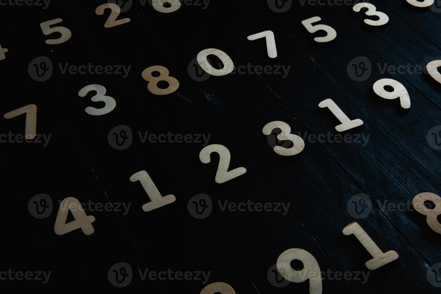 Digital background with numbers. Texture of random numbers figures. Economic Collapse or default concept. photo