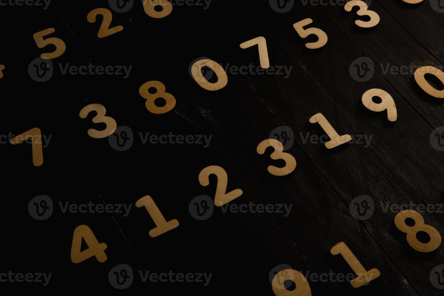 Digital background with numbers. Texture of random numbers figures. Economic Collapse or default concept. photo