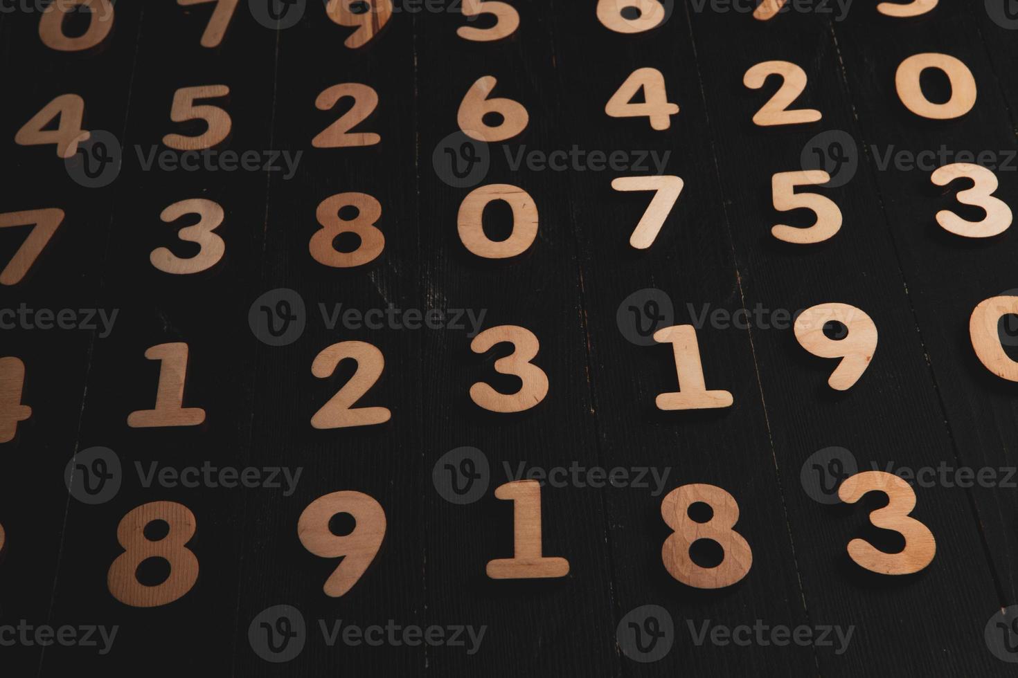 Digital background with numbers. Texture of random numbers figures. Economic Collapse or default concept. photo