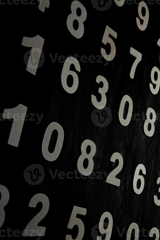 Digital background with numbers. Texture of random numbers figures. Economic Collapse or default concept. photo