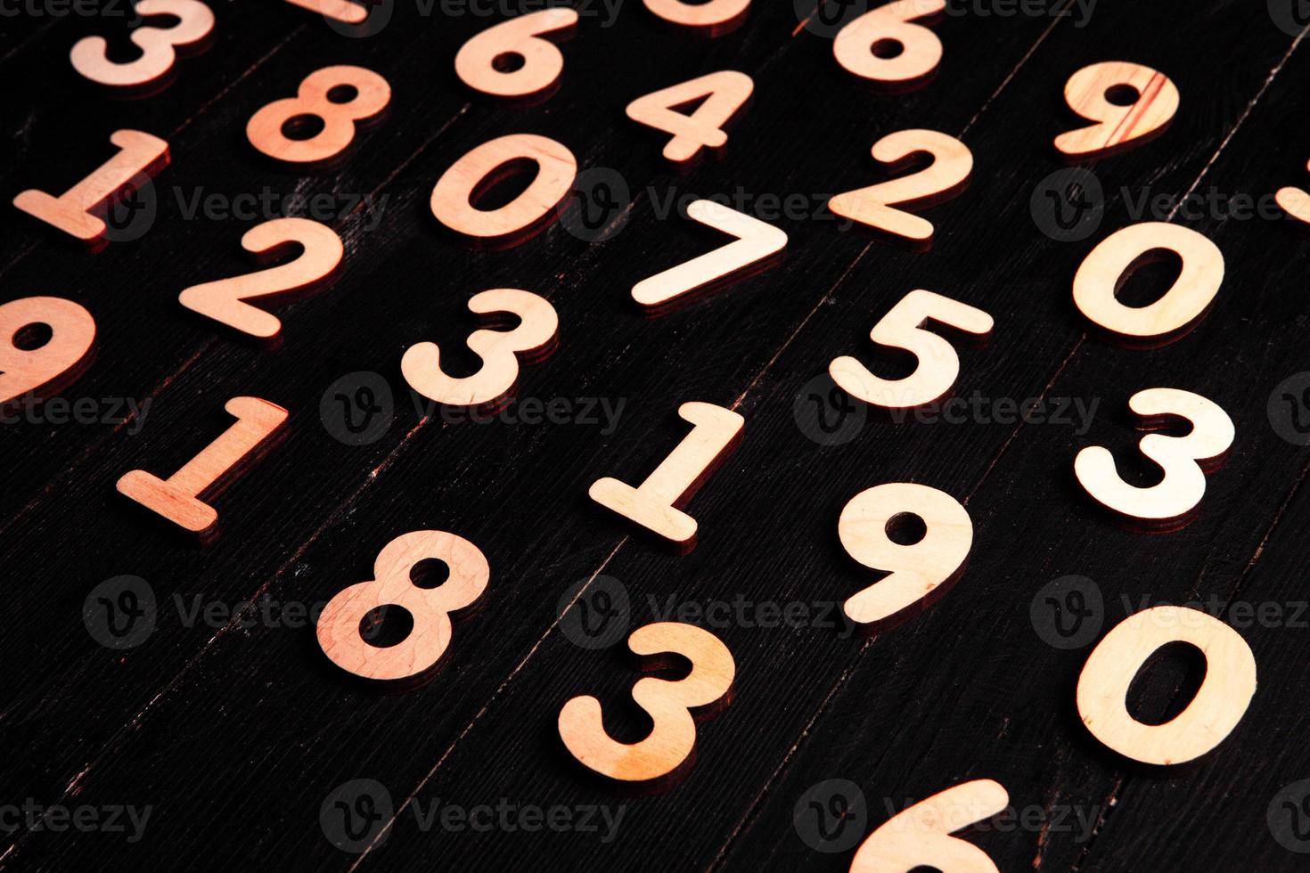 Digital background with numbers. Texture of random numbers figures. Economic Collapse or default concept. photo