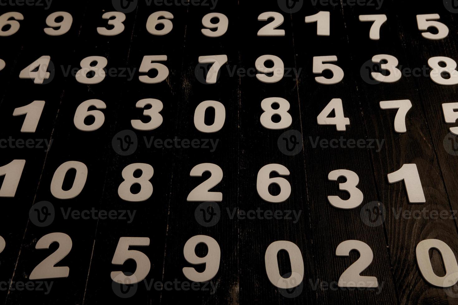 Digital background with numbers. Texture of random numbers figures. Economic Collapse or default concept. photo