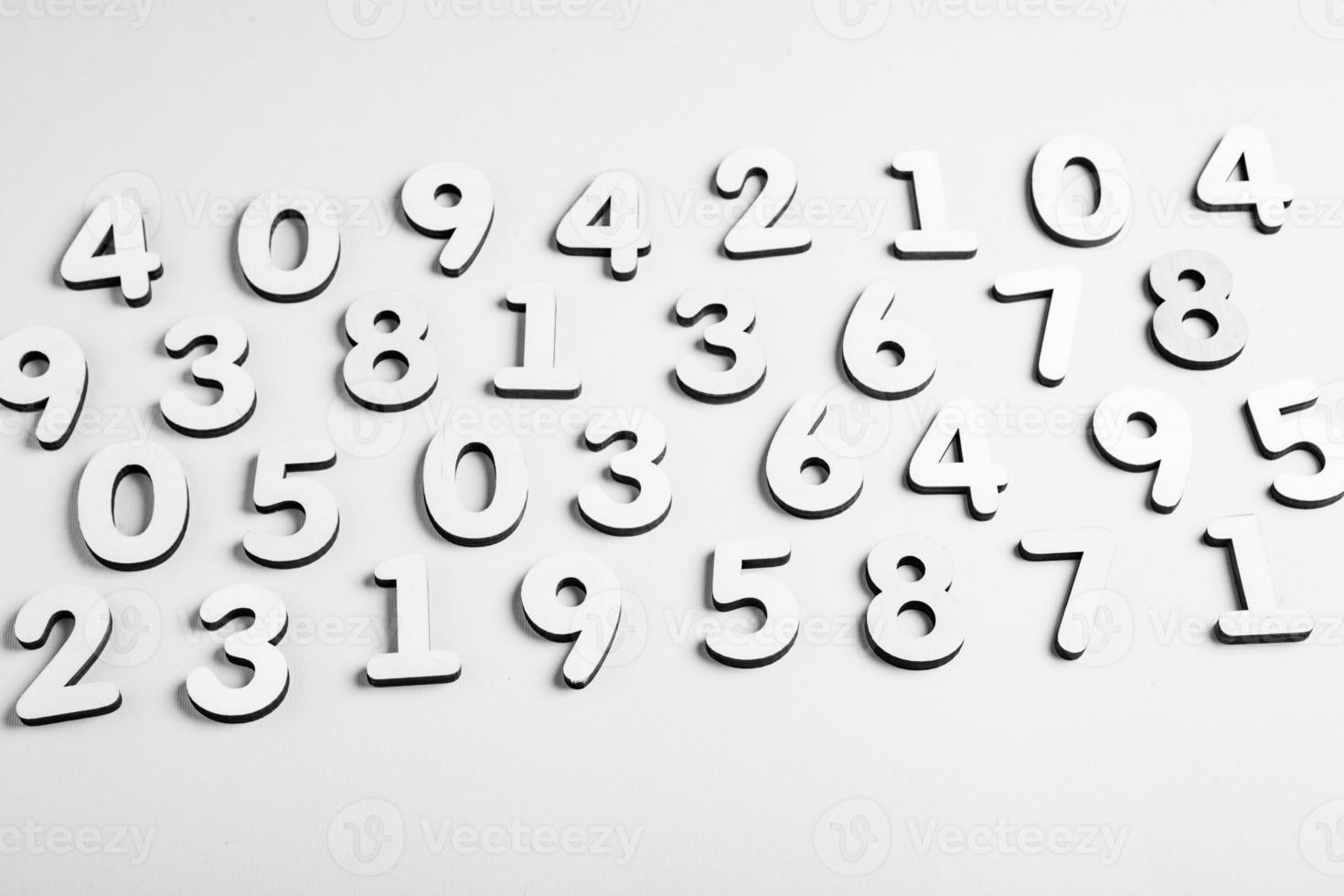 Digital background with numbers. Texture of random numbers figures. Economic Collapse or default concept. photo