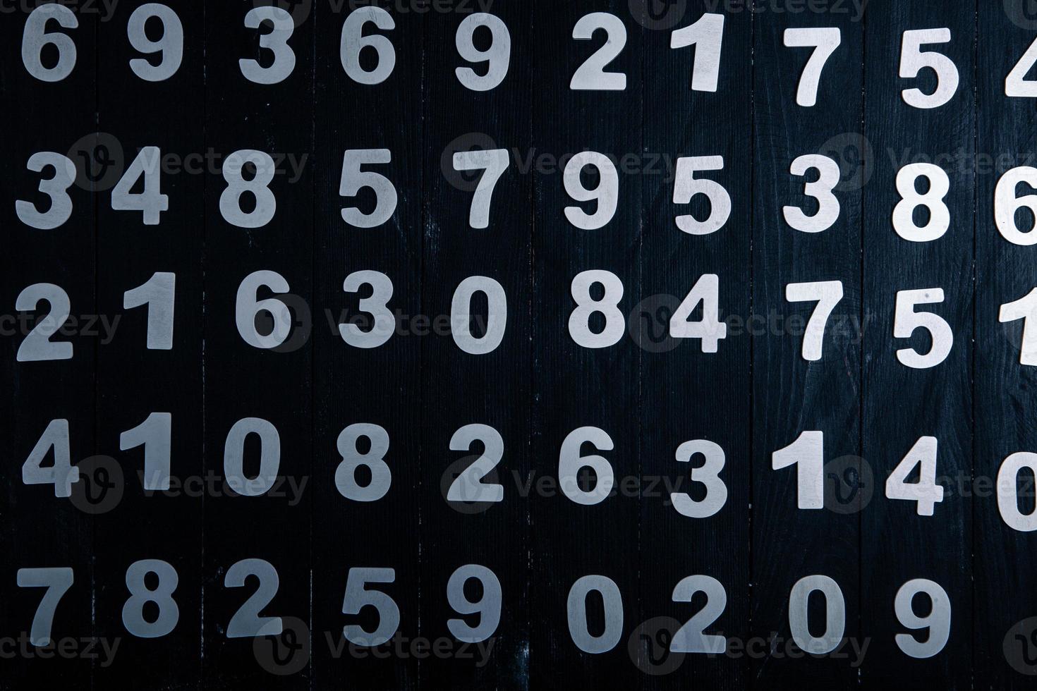 Digital background with numbers. Texture of random numbers figures. Economic Collapse or default concept. photo