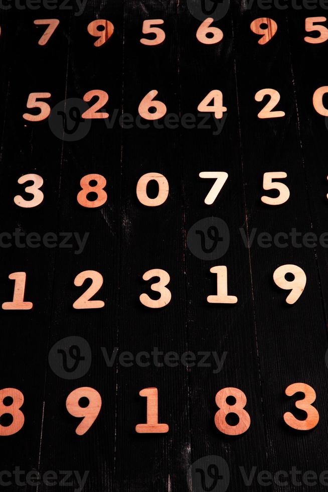 Digital background with numbers. Texture of random numbers figures. Economic Collapse or default concept. photo