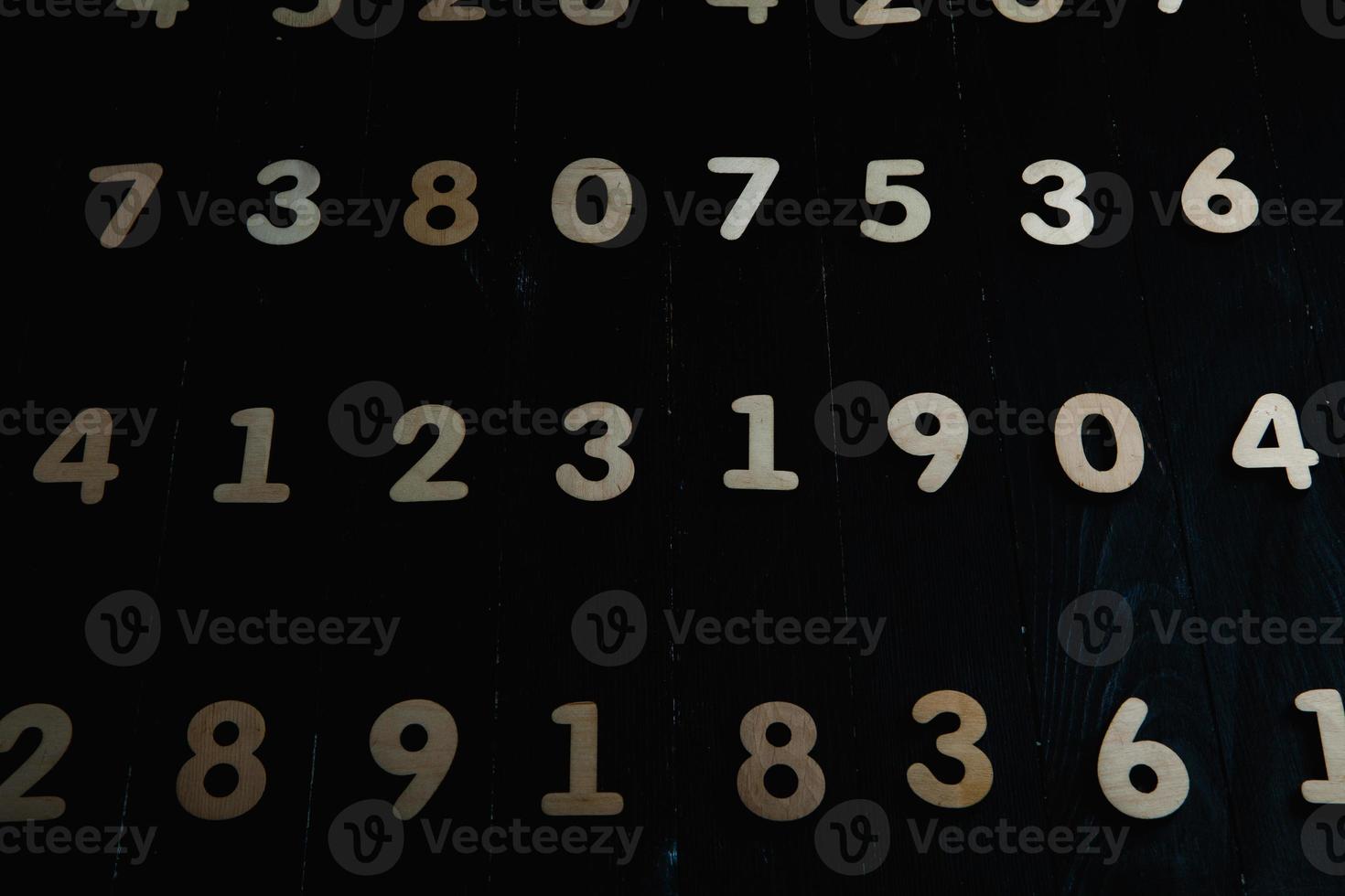 Digital background with numbers. Texture of random numbers figures. Economic Collapse or default concept. photo